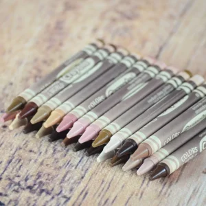 24 craies de cire de couleurs - les couleurs du monde