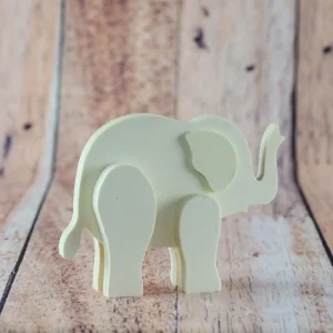 Forme d'éléphant en bois à peindre