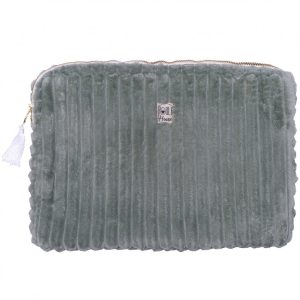 mes-voyages-14.jpg Pochette zippée PC/tablette Minky matelassé sauge – Taille L
