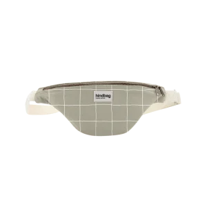 olivia-argile-carreaux-blancs-packshot-hindbag_720x.webp Sac banane Olivia Carreaux vert argile/blanc