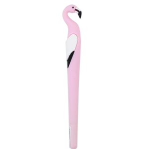 Stylo flamant rose blanc